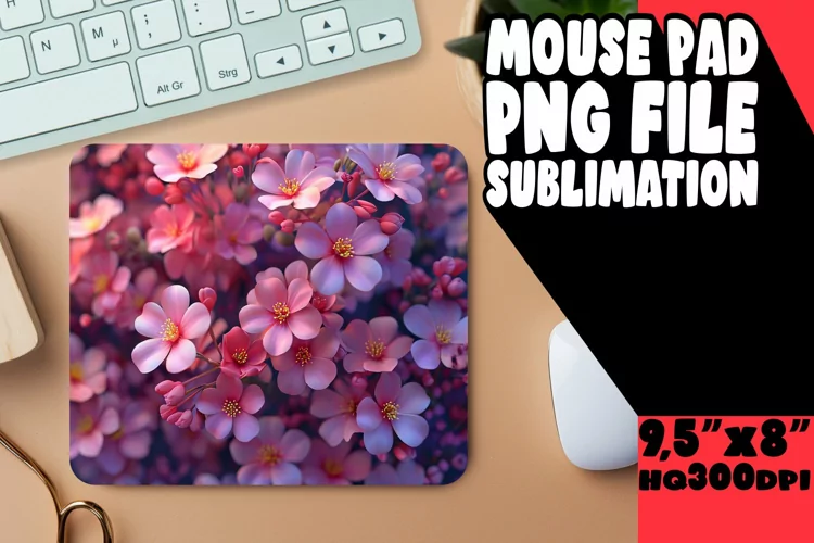 Radiant Blooms: Sublimation Mouse Pad