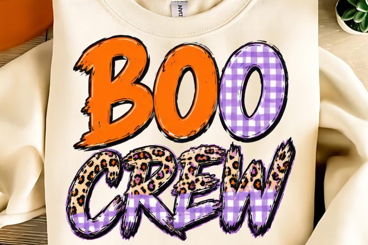 Boo Crew PNG, Halloween PNG, Halloween Sign, Boo Ghost PNG
