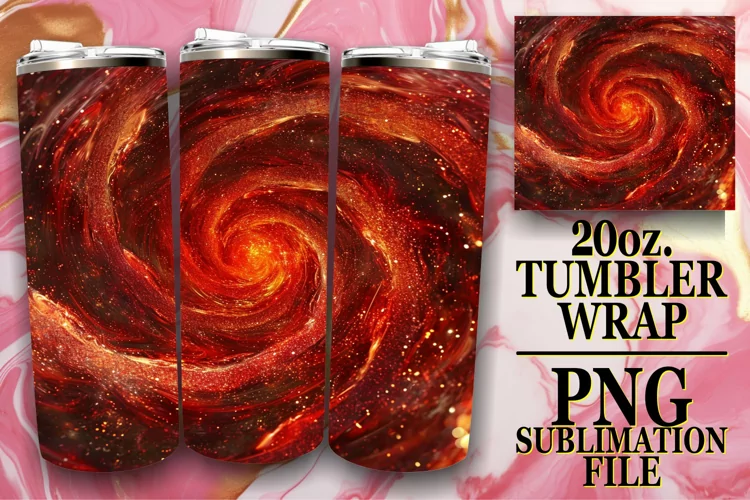 Red Sparkling Patterned Tumbler Wrap