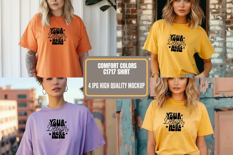 Comfort Colors 1717 Mockups, Comfort Color Mockup