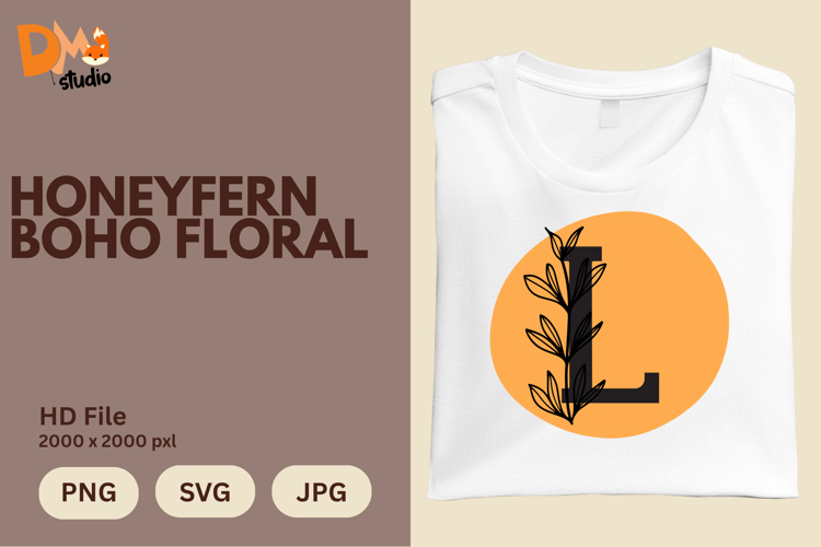 Honeyfern Boho Floral Monogram