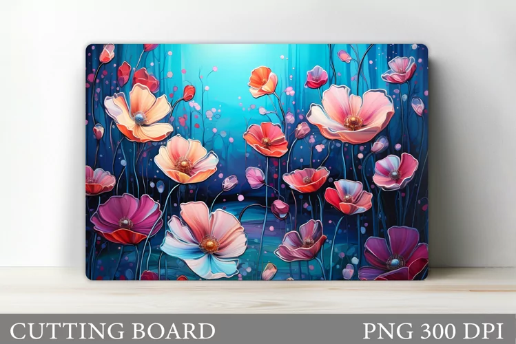 Flowers Cutting Board. Floral Cutting Board Design