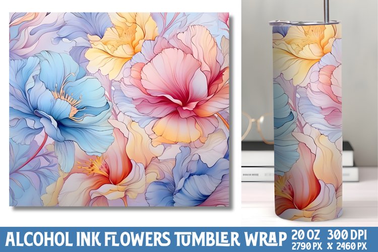 Alcohol Ink Tumbler Wrap Image 7
