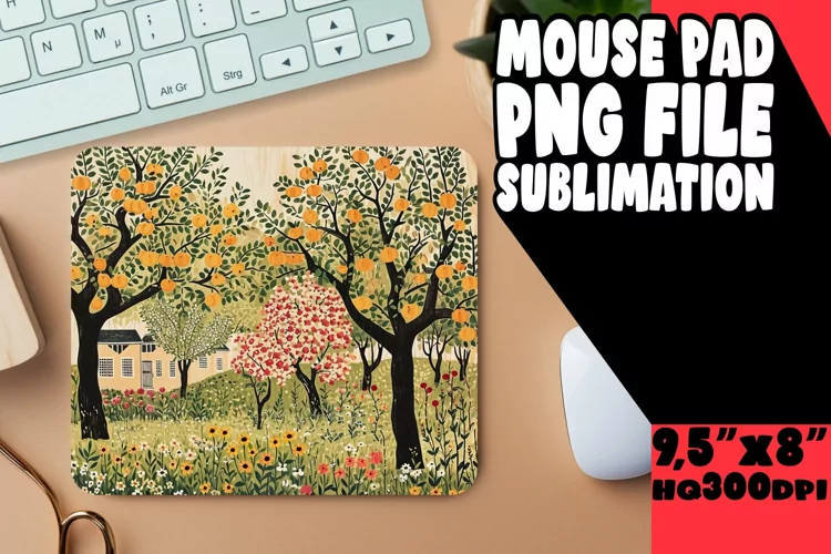 Blossom Haven: Spring Mouse Pad Design