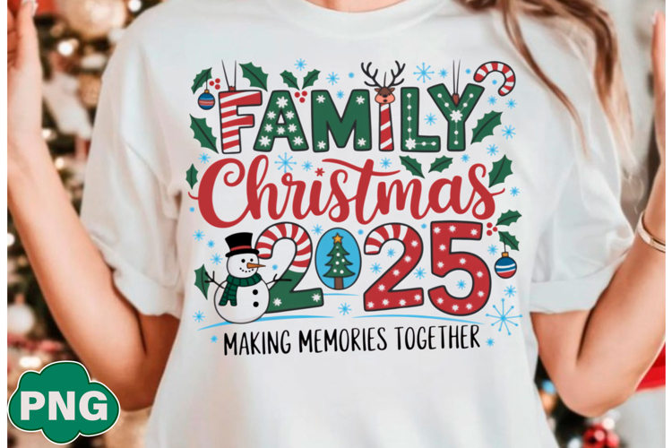 Family Christmas 2025 Making, Png