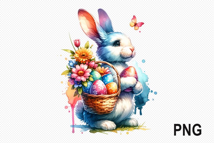Easter Day Bunny Sublimation - Easter Day Clipart PNG Design