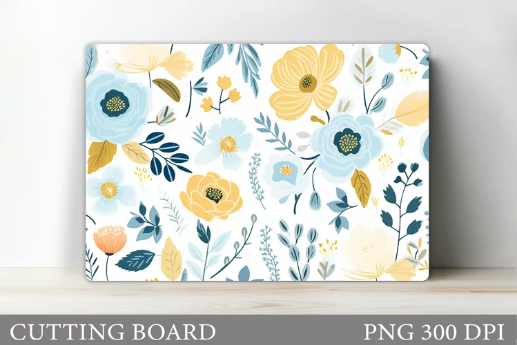 Flowers Cutting Board Sublimation. Wildflowers Cutting Board