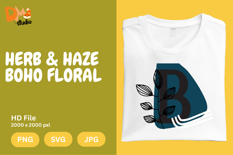 Boho Floral Svg Image 9