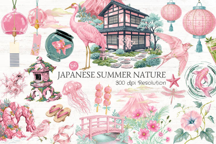Japanese Summer Nature Clipart