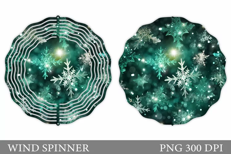 Shimmer Snowflakes Wind Spinner. Winter Wind Spinner Design