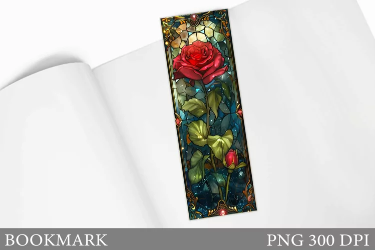 Roses Bookmark Design. Flowers Bookmark Sublimation