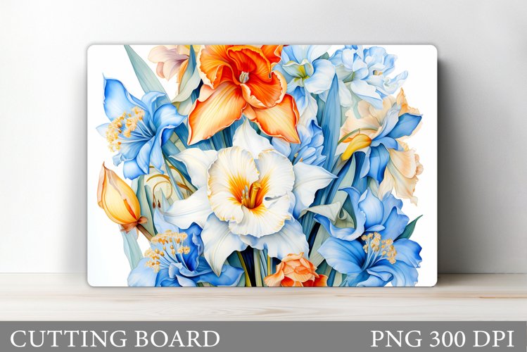 Flowers Cutting Board Design. Spring Cutting Board