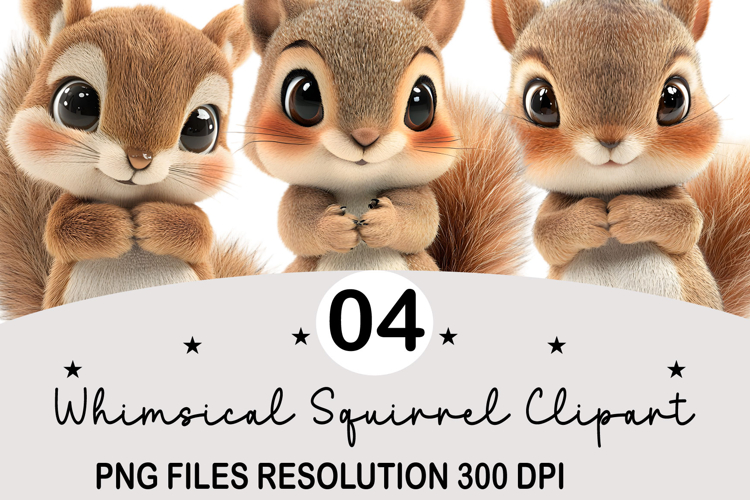 Whimsical Squirrel Clipart