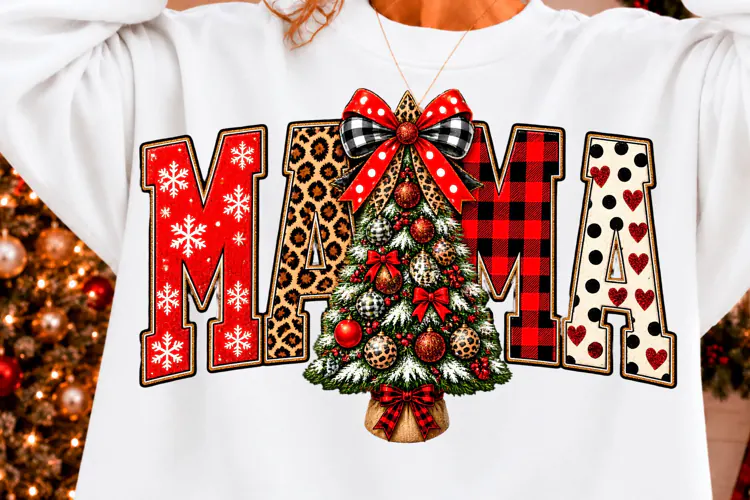 Merry Christmas Tree Shirt Design
