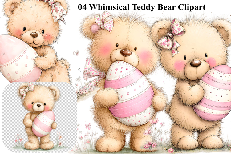 Whimsical Teddy Bear Clipart