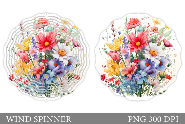 Wildflowers Wind Spinner. Summer Wind Spinner Sublimation
