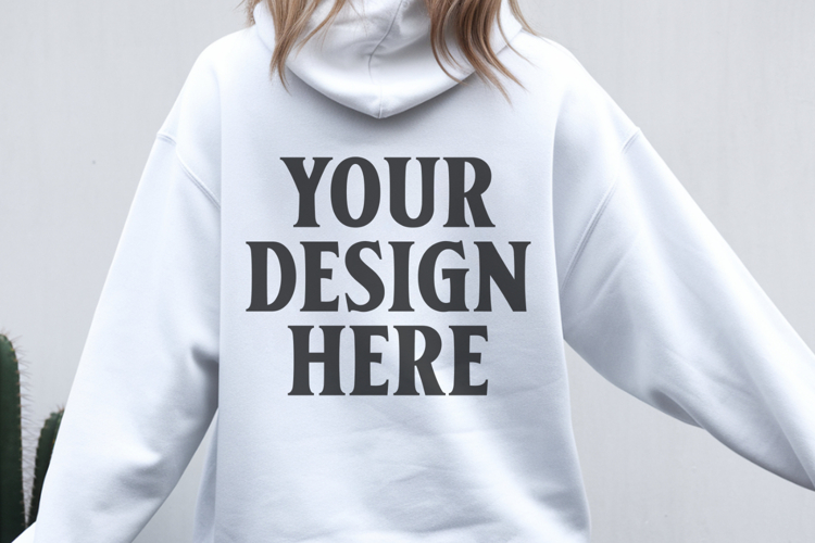 Ash Gildan 18500 Hoodie Sweatshirt Mockup, Unisex Hoodie