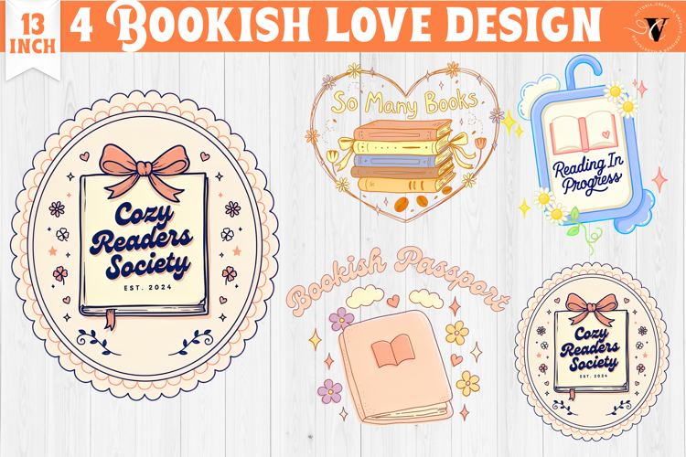Bookish Sublimation designs | Cute Reading Book Lover png