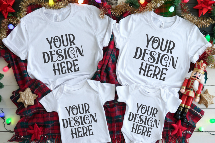 Christmas Family Matching Group T-Shirt Mockup