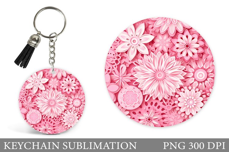 Snowflakes Keychain. Winter Keychain Sublimation example image 1
