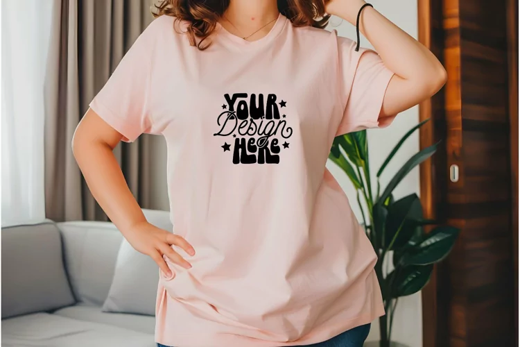 Blossom Comfort Colors Mockup, Minimalist Aesthetic Trend