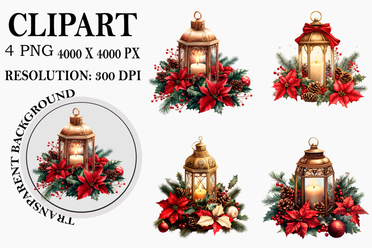 Watercolor Christmas Clipart PNG