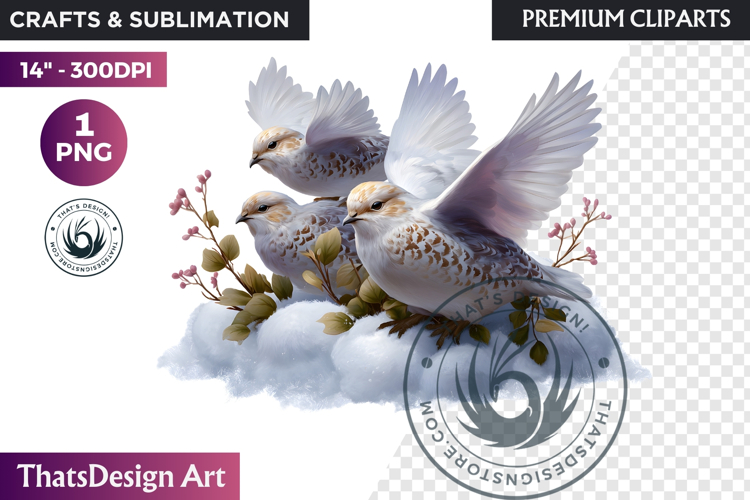 Birds Watercolor Winter Wildlife Arctic Animal Clipart PNG