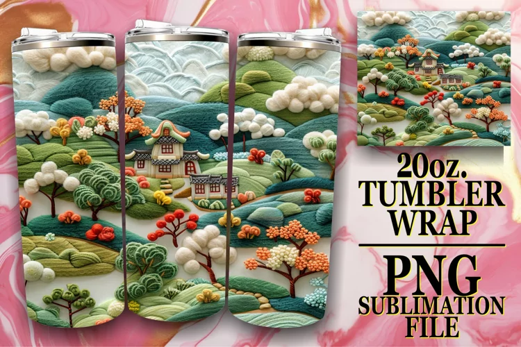 3D Beauty View Sublimation Tumbler Design - 20oz