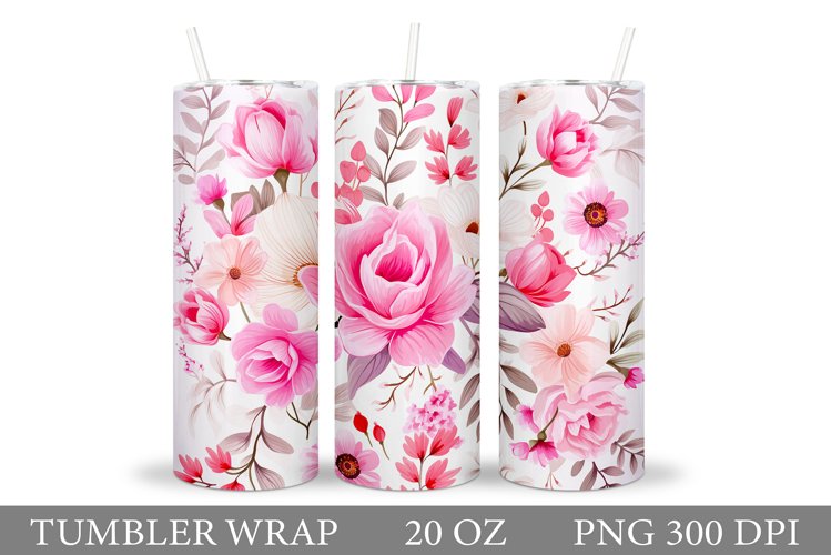 Flowers Tumbler Design. Flowers Tumbler Sublimation