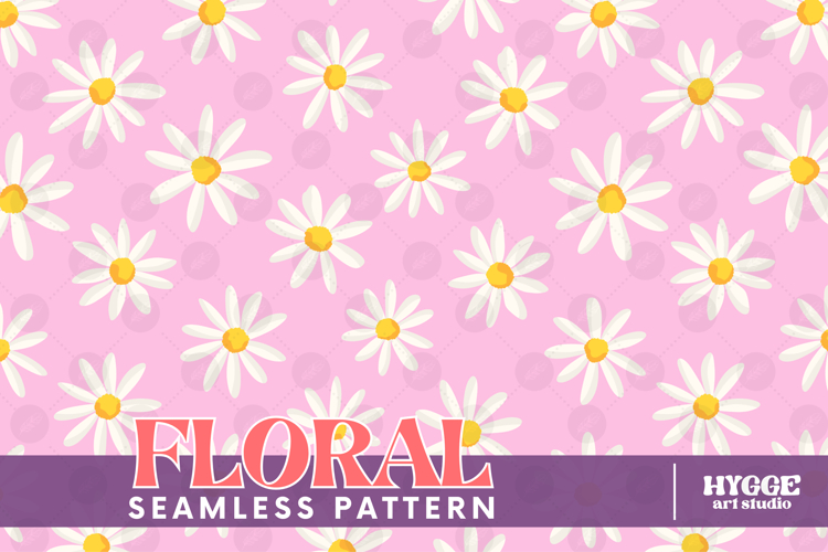 Retro Flowers Seamless Pattern Floral Png Sublimation Daisy