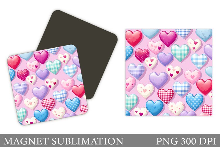 Valentines Hearts Magnet. Hearts Magnet Sublimation