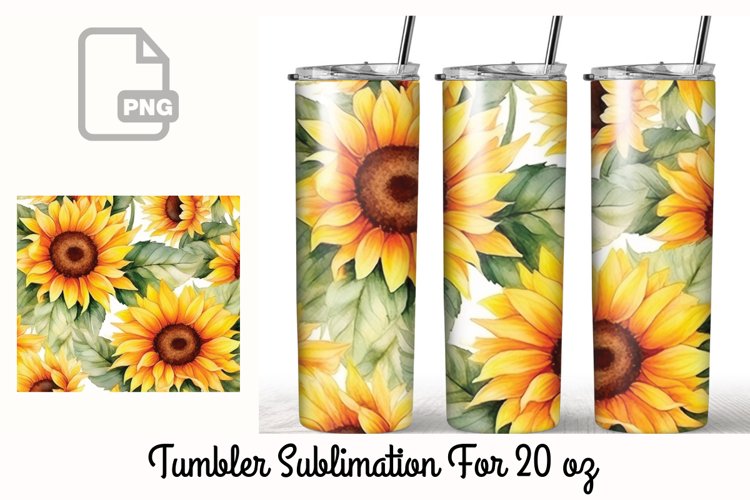 Sunflower 20 oz Tumbler Wrap Sublimation