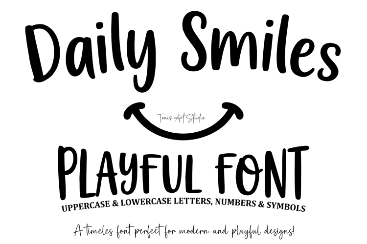 Daily Smiles Playful Handwritten Font with Friendly Style