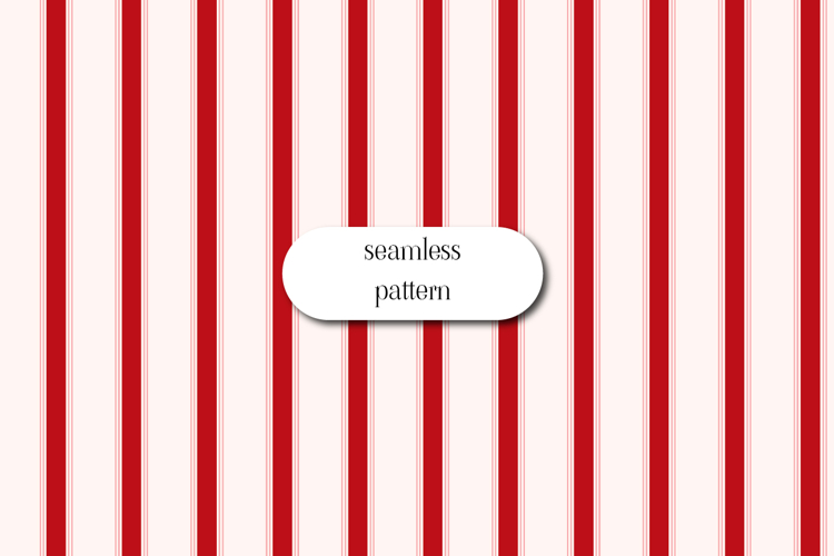 Red and Blush Vertical Stripes Seamless Valentine Pattern