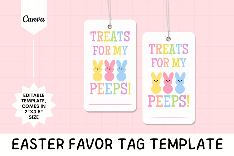 Editable Easter Hang Tag Canva Template - 6