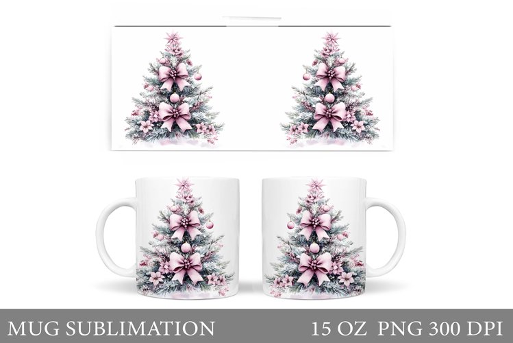Christmas Tree Mug Design. Christmas Tree Mug Sublimation