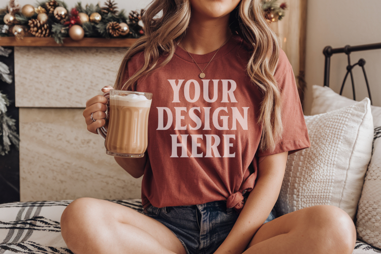 Brick Christmas Comfort Colors 1717 T-shirt Mockup