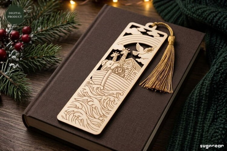 Wooden Jesus Bookmark Laser Cut | Glowforge | SVG example image 1