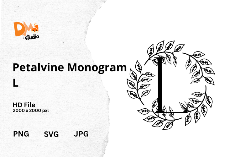 Floral Monogram Letter Svg Image 11