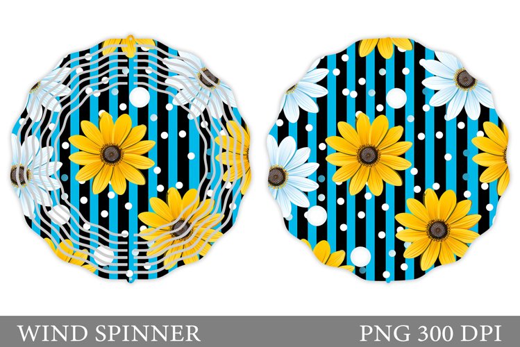 Flowers Wind Spinner. Flowers Wind Spinner Sublimation example image 1