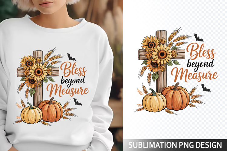 Bless beyond Christian Harvest - Halloween Sublimation PNG