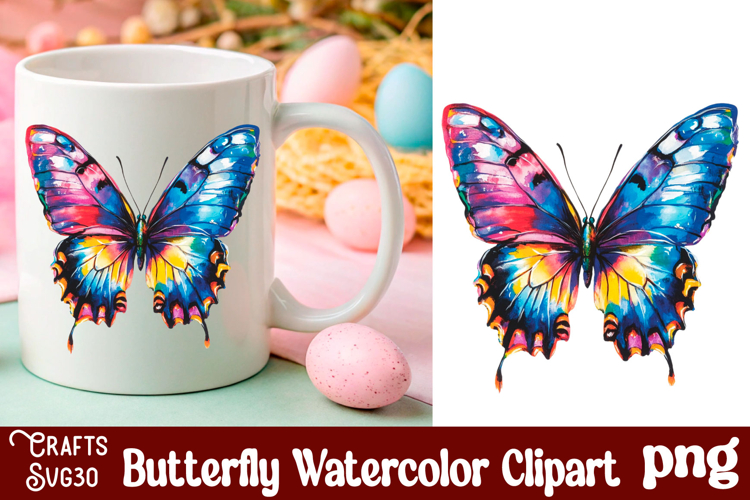 Watercolor Butterfly Clipart Image 6