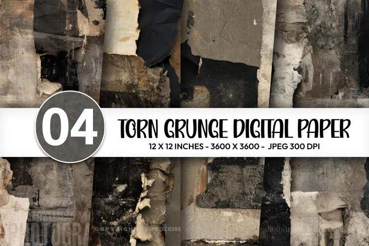 Torn Grunge Digital Paper
