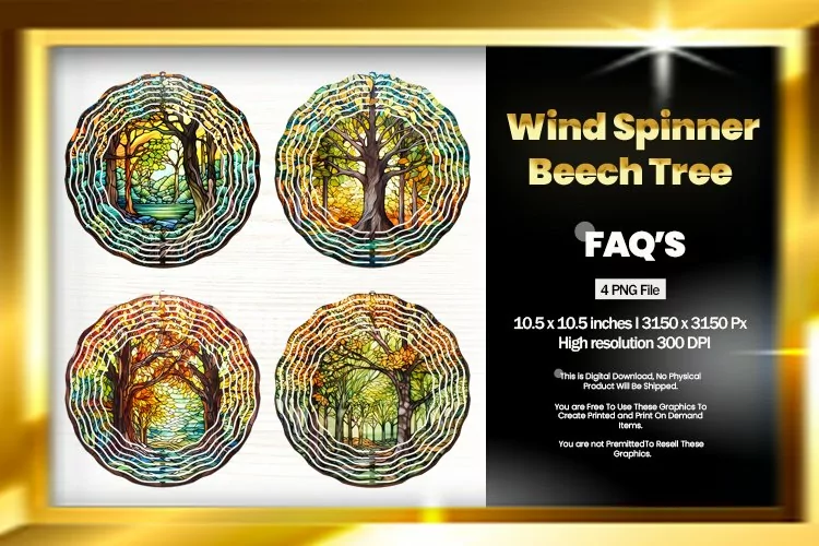 Beech Trees Wind Spinner Sublimation - 04 Variations