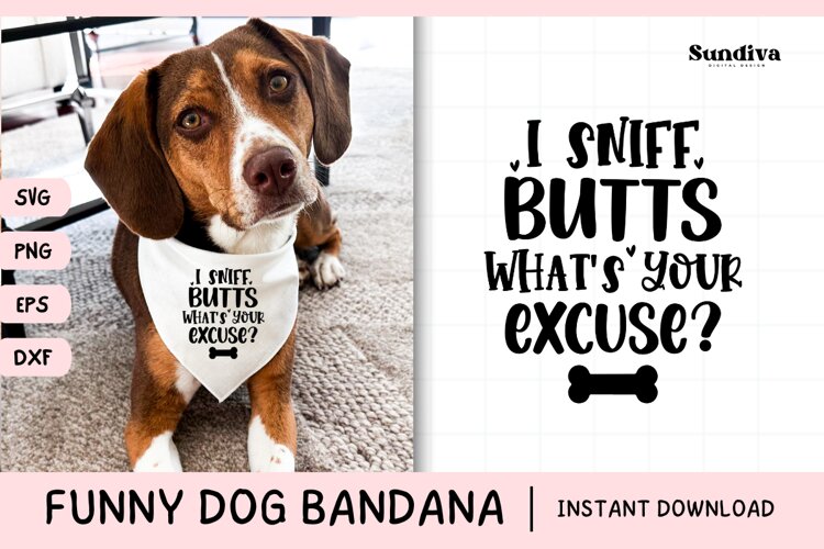 Funny Dog Bandana Quotes SVG | What's Your Excuse?