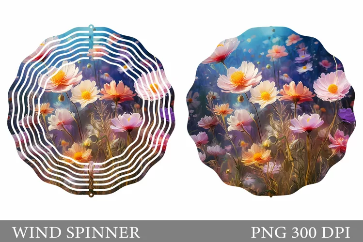 Wildflowers Wind Spinner. Flowers Wind Spinner Design