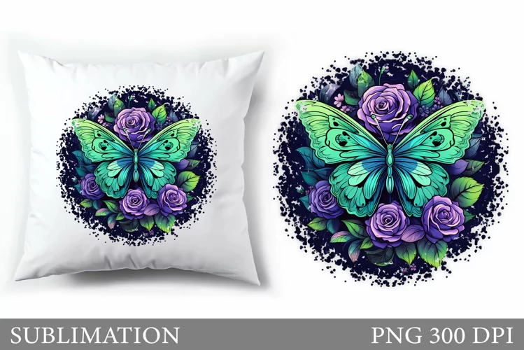 Butterfly Pillow Sublimation. Bitterfly Sublimation