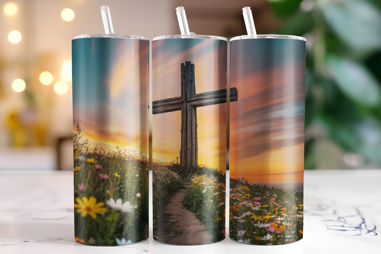 Cross Tumbler Wrap | Sublimation | Tumblers