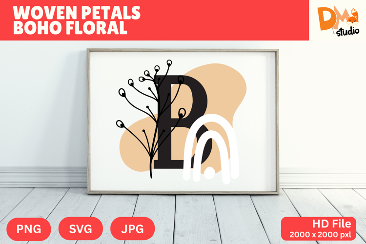 Floral Monogram Letter Svg Image 7