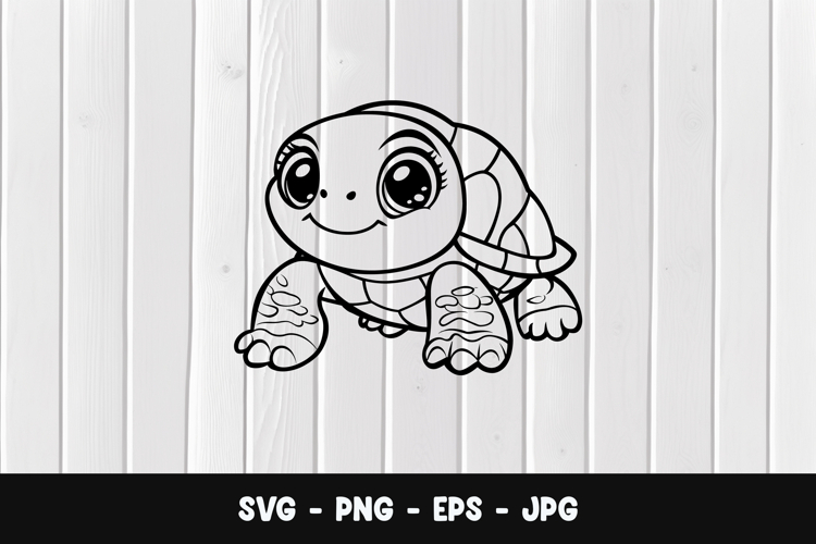 Cute Turtle Svg Image 17
